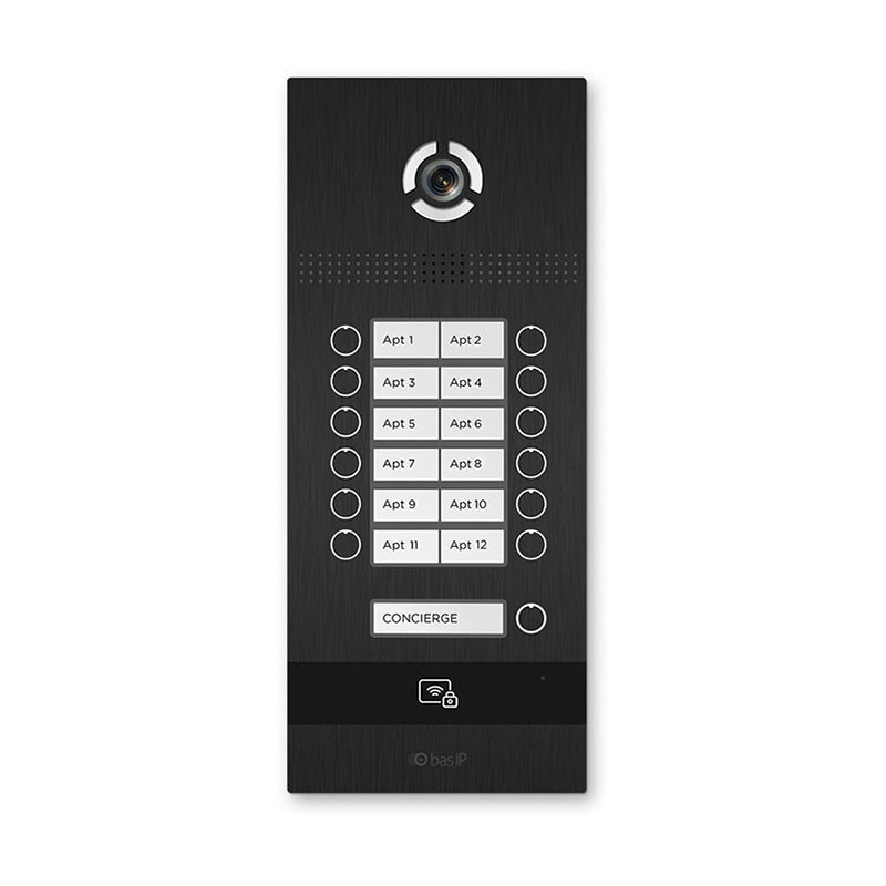 Вызывная панель на 12 абонентов BAS-IP BI-12FB BLACK